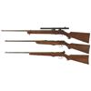 Image 2 : Three Bolt Action Rifles -A) Winchester Model 75 Target Rifle with Scope