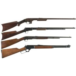 Four Sporting Rifles -A) Savage Model 1903 Slide Action Rifle