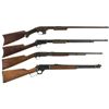 Image 1 : Four Sporting Rifles -A) Savage Model 1903 Slide Action Rifle