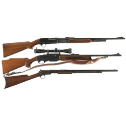 Three Sporting Rifles -A) Remington Model 141 Gamemaster Slide Action rifle