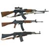 Image 1 : Three AK-Style Semi-Automatic Rifles -A) Pre-Ban Norinco AK-47 Style Rifle with 3.5x Scope and Three