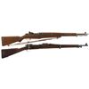 Image 1 : Two U.S. Rifles -A) Springfield M1 Garand Semi-Automatic Rifle