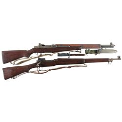 Two U.S. Military Rifles -A) Springfield Armory M1 Garand Semi-Automatic Rifle with Bayonet