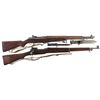 Image 1 : Two U.S. Military Rifles -A) Springfield Armory M1 Garand Semi-Automatic Rifle with Bayonet