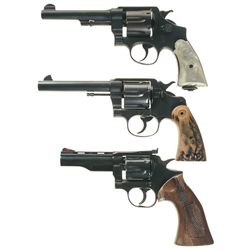 Three Double Action Revolvers -A) Smith & Wesson D.A. 45 Revolver