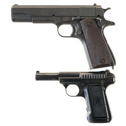 Two American Semi-Automatic Pistols -A) U.S. Colt Model 1911A1 Pistol with Remington-Rand Slide