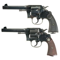 Two Inscribed Colt New Service Double Action Revolvers -A) Colt New Service Revolver with "RNWMP" Ma