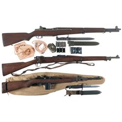 Two U.S. Rifles and One Carbine -A) U.S. Springfield M1 Garand Rifle with Accessories