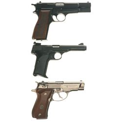 Collector's Lot of Three Browning Semi-Automatic Pistols -A) Browning High Power Pistol