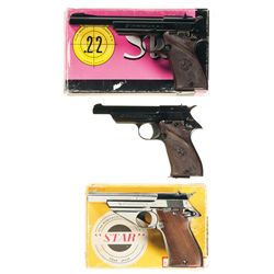 Three Star Semi-Automatic Pistols -A) Star Model FR Sport Pistol with Box
