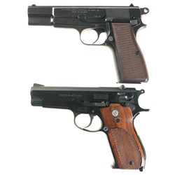 Two Semi-Automatic Pistols -A) Belgium Browning High Power Pistol