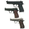Image 1 : Three Beretta Semi-Automatic Pistols -A) Beretta Model 92FS Pistol