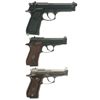 Image 2 : Three Beretta Semi-Automatic Pistols -A) Beretta Model 92FS Pistol