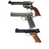 Image 1 : Three Handguns -A) ASM Frontier Six Shooter Single Action Revolver