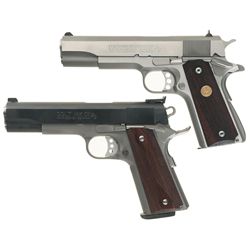 Collector's Lot of Two Colt Government Model 1911 Semi-Automatic Pistols -A) Colt MK IV Series 70 Pi