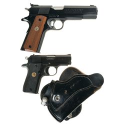 Two Colt Semi-Automatic Pistols with Accessories -A) Colt MK IV Series 70 Gold Cup National Match Pi