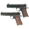Image 1 : Collector's Lot of Two 1911 Style Semi-Automatic Pistols -A) Early Colt National Match .38 Special M