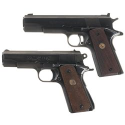 Two Colt Semi-Automatic Pistols -A) Colt National Match Pistol