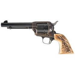 First Year Second Generation Colt Single Action Army Revolver with Stag Grips