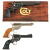 Image 1 : Three Colt Single Action Revolvers -A) Colt New Frontier Model Revolver with Box