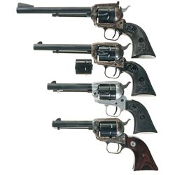 Four Colt Single Action Revolvers -A) Colt New Frontier Buntline Revolver