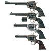 Image 1 : Four Colt Single Action Revolvers -A) Colt New Frontier Buntline Revolver