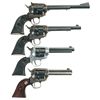 Image 2 : Four Colt Single Action Revolvers -A) Colt New Frontier Buntline Revolver