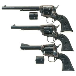 Three Colt Single Action Revolvers -A) Colt Peacemaker Buntline Revolver