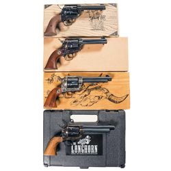 Four Single Action Revolvers -A) European American Armory Small Bore Bounty Hunter Revolver with Box