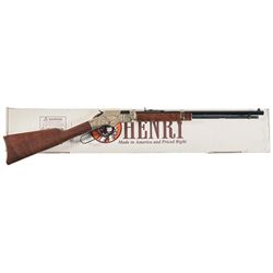 Henry Repeating Arms Co. Engraved Golden Boy Deluxe Lever Action Carbine with Box