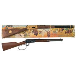 Two Winchester Lever Action Carbines -A) Winchester Model 94 Antlered Game Commemorative Carbine wit