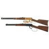 Image 2 : Two Winchester Lever Action Carbines -A) Winchester Model 94 Antlered Game Commemorative Carbine wit
