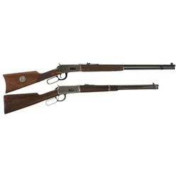 Two Winchester Lever Action Long Guns -A) Winchester Model 94 Legendary Frontiersman Commemorative R