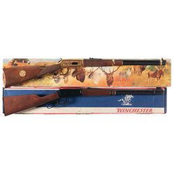Two Boxed Winchester Lever Action Carbines -A) Winchester Model 94 Antlered Game Commemorative Carbi