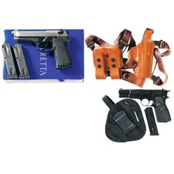 Two Semi-Automatic Pistols -A) Beretta Model 92FS Pistol with Box and Accessories