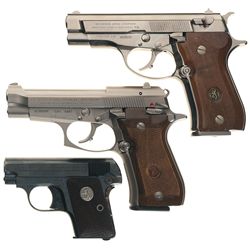 Three Semi-Automatic Pistols -A) Browning BDA .380 Pistol
