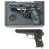 Image 1 : Two European Semi-Automatic Pistols -A) CZ Model 75B Cutaway Pistol with Case