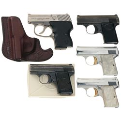 Five Semi-Automatic Pistols -A) North American Arms Guardian Pistol with Holster