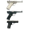 Image 2 : Collector's Lot of Three Semi-Automatic Pistols -A) Stainless Ruger MK II Pistol with Case