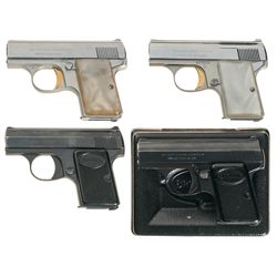 Four Belgium Browning Baby Semi-Automatic Pistols -A) Browning Baby Pistol