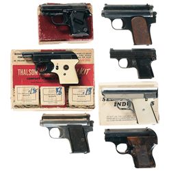 Six Semi-Automatic Pistols and One Signal Pistol -A) Mikros Model K Pistol with Box