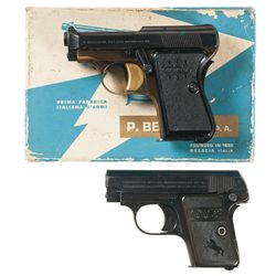 Two Semi-Automatic Pistols -A) Two-Tone Beretta Model 418 Pistol with Box