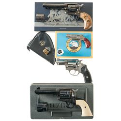 Four Revolvers -A) Heritage Rough Rider Single Action Revolver with Box and Combination .22 Mag Cyli