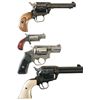 Image 2 : Four Revolvers -A) Heritage Rough Rider Single Action Revolver with Box and Combination .22 Mag Cyli