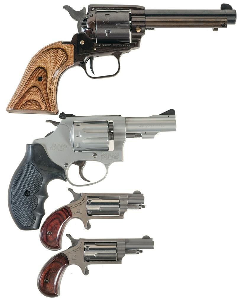 Revolver Rifle Combo Four Revolvers -A) Heritage Rough Rider Single Action Revolver with Box ...