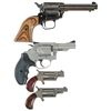 Image 2 : Four Revolvers -A) Heritage Rough Rider Single Action Revolver with Box and Combination .22 Mag Cyli