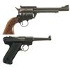 Image 2 : Two Ruger Handguns -A) Ruger Blackhawk Flattop Single Action Revolver