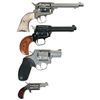 Image 2 : Four Boxed Revolvers -A) Ruger New Model Single Six Single Action Revolver with Stag Grips