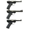 Image 2 : Three Ruger Semi-Automatic Pistols -A) Ruger MK II 50th Anniversary Commemorative Pistol with Case