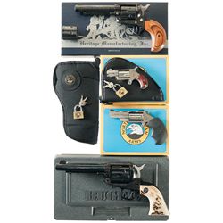 Four Single Action Revolvers -A) Heritage Rough Rider Revolver with Box and Combination .22 Mag Cyli